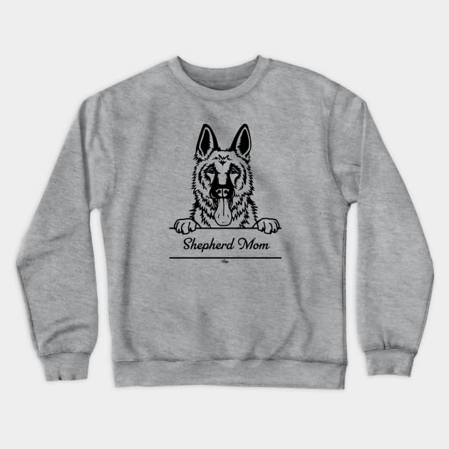 German Shepherd Mom Illustration Crewneck Sweatshirt by FreeSpiritMeg